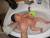 "dis papa le lavabo n est pas trop petit car je grandis"